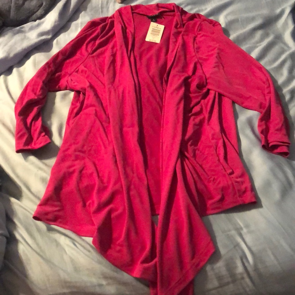 NWT Torrid pink studio knit drape cardigan 3